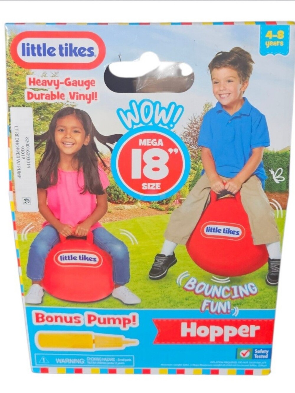 Little Tikes Hopper Kids 18" Red Inflatable Bouncy Ball Toy Active Fun Play